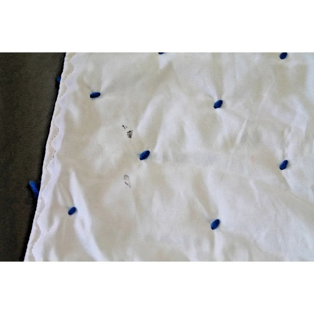Handmade Baby Blanket Crib Nursery Jungle Animals Blue Primary Colors 43x30